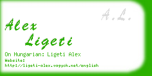 alex ligeti business card
